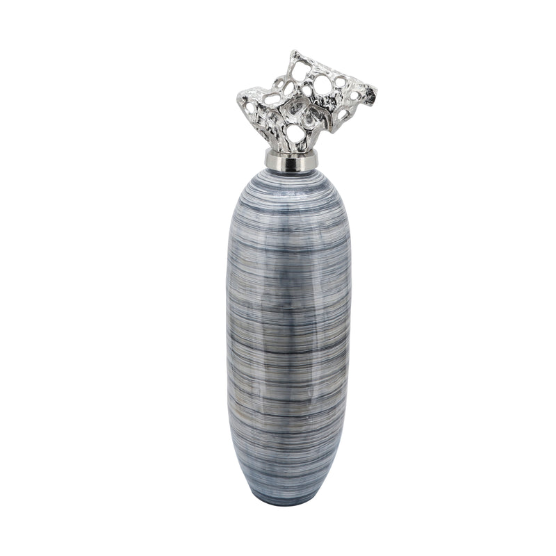 Metal Vase with aluminium Lid