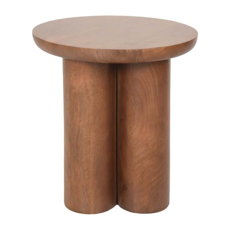 Wood Scandinavian accent table brown