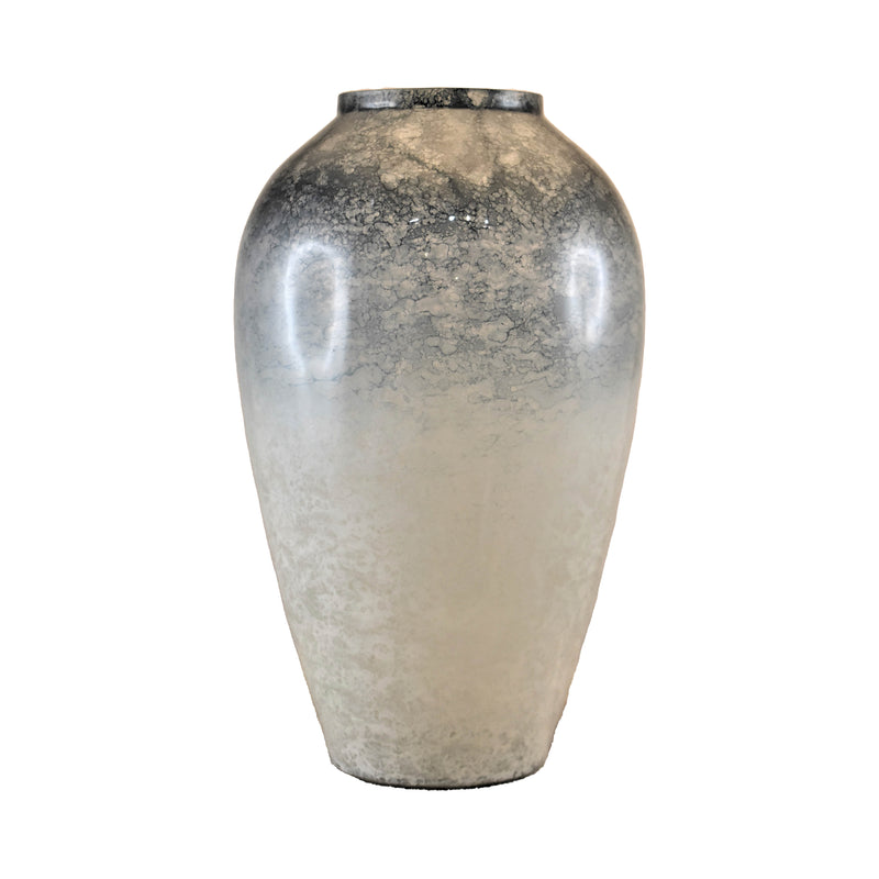 Glass Ombre Vase  Blue/White 17"