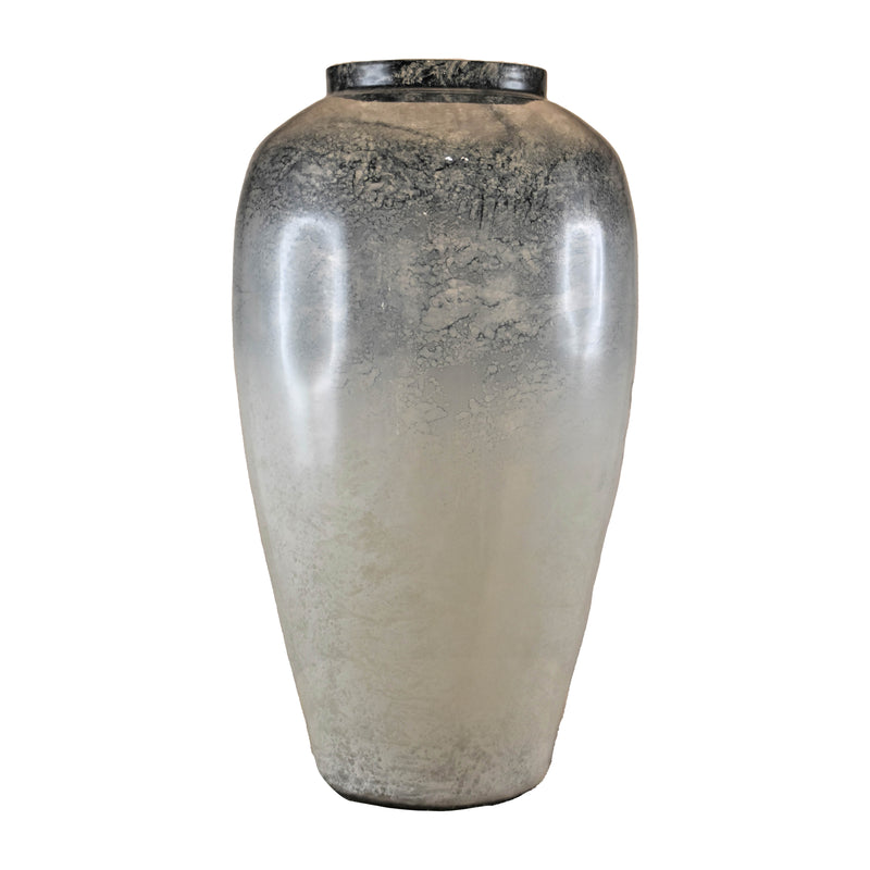 Glass Ombre Vase  Blue/White 20"