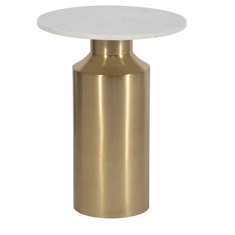 Metal Marble top Side Table gold