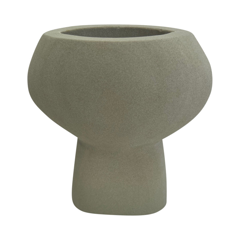 Bulbous vase stone natural small