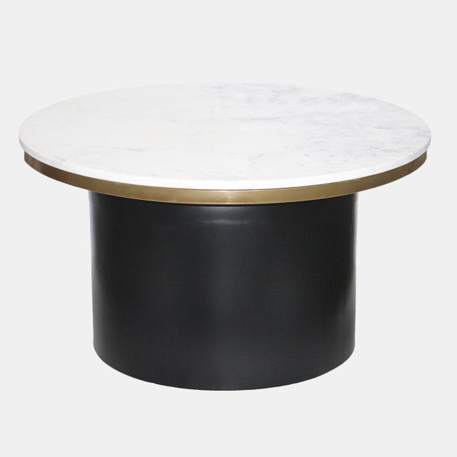 Metal Cylinder  Coffee Table black