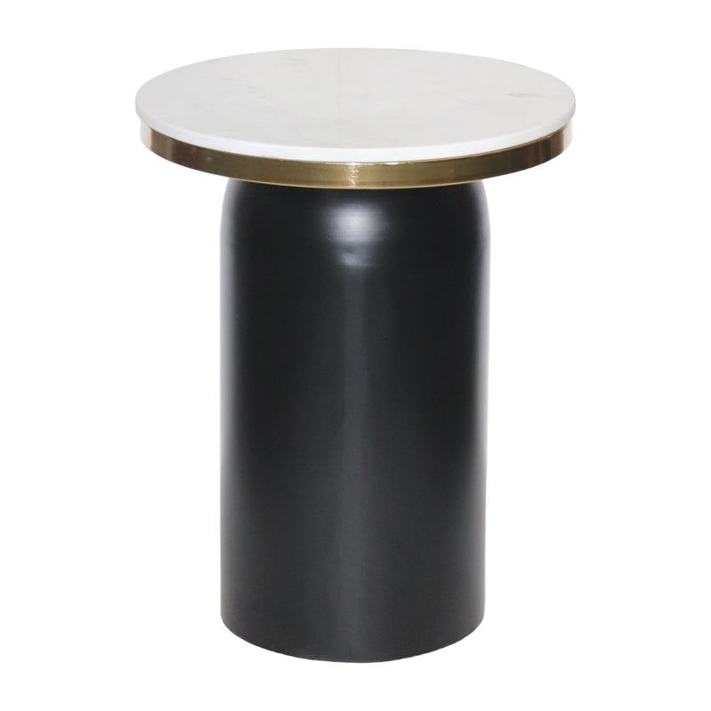 Metal Cylinder  Side Table black