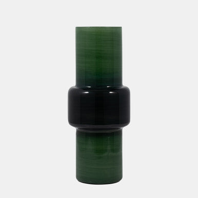 Glass Modern Cylinder Vase  green 15