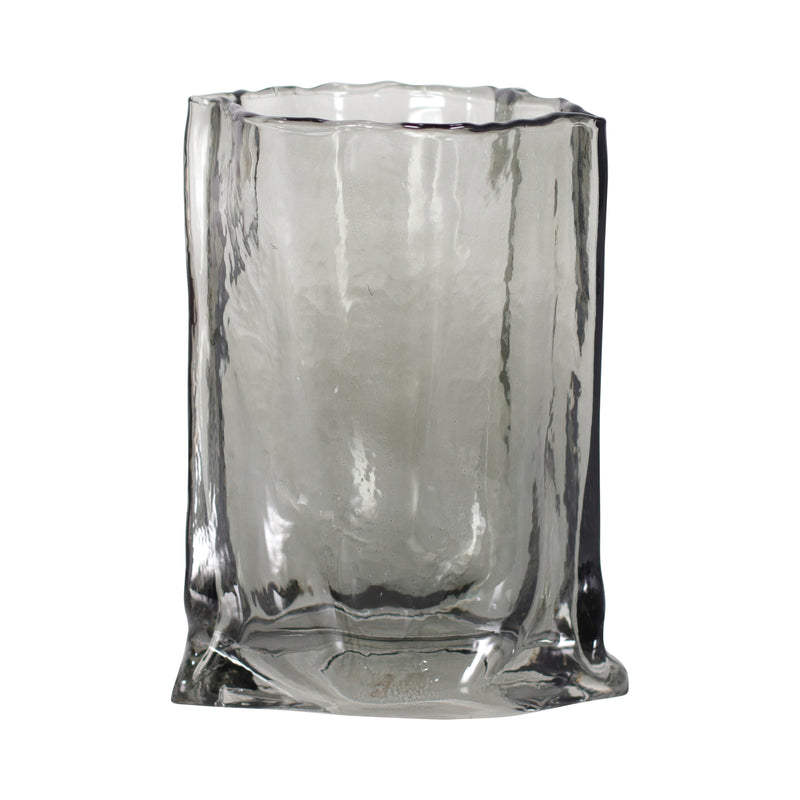 Glass Paper Bag Vase 9"