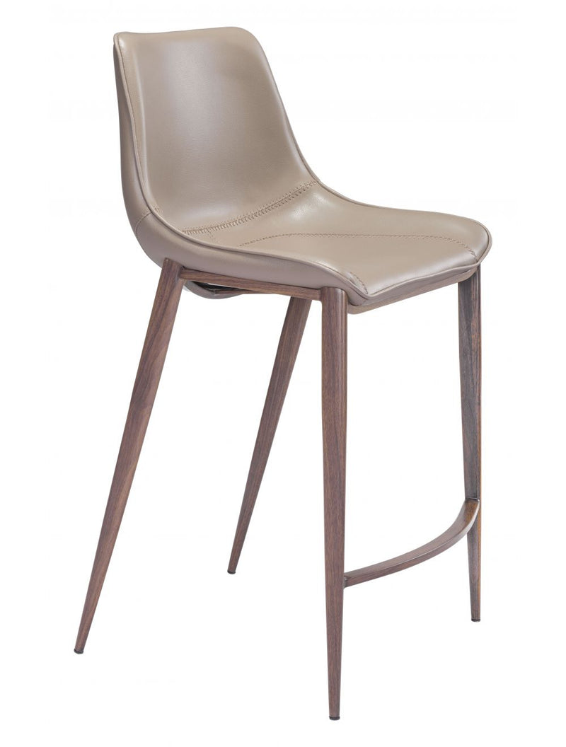 MAGNUS COUNTER CHAIR GRAY & WALNUT