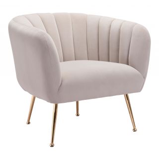 DECO ACCENT CHAIR BEIGE