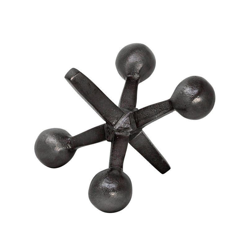 GUN METAL JACKS DECOR, 5"