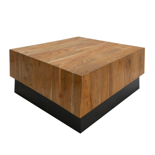 Acacia wood coffee table black