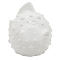 PUFFER FISH, WHITE 10"