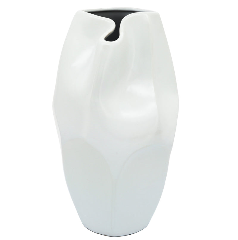 Abstract vase white large