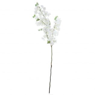 40"Almost Real Faux Cherry Blossom Stem-White