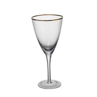 D4X9 Felicia Wine Glass  Gold Rim