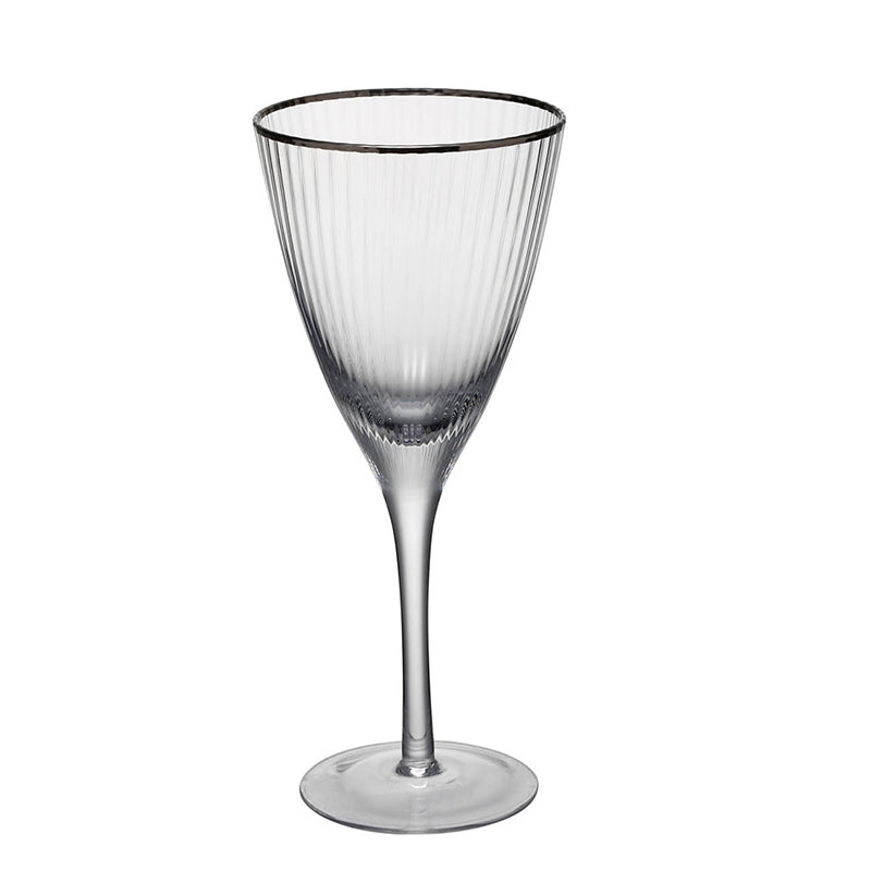 D4X9 Felicia Wine Glass Silver Rim