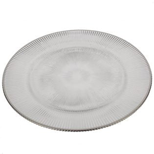 D13 Glass Charger Silver Rim