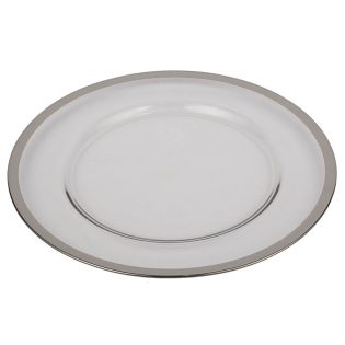 Glass Charger Silver