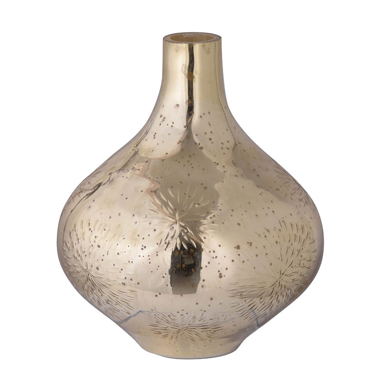 Dashelle Floral Cut Vase Gold