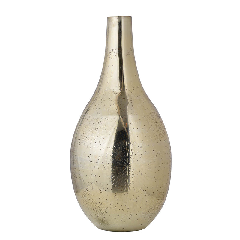 Dashelle Floral Cut Vase Gold