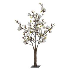 Faux Japanese Magnolia Tree White 