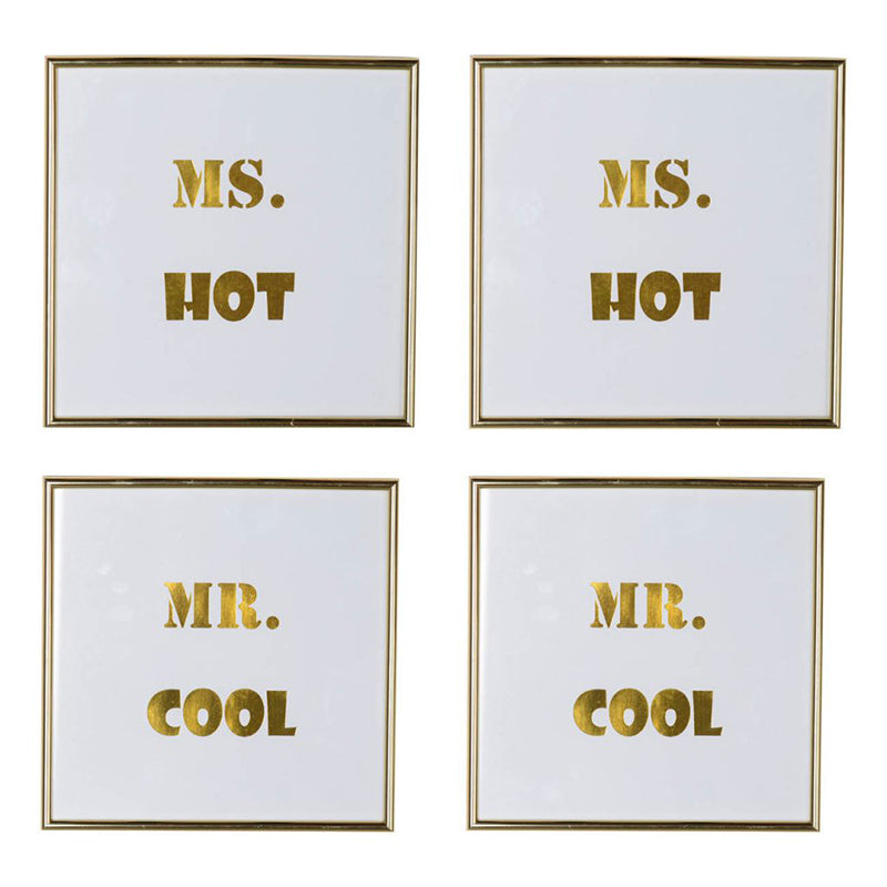 Mr Cool Ms Hot Wall Art S/2