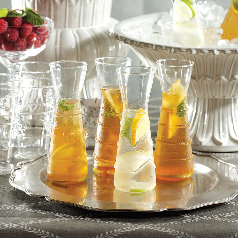Six assorted design individual carafes
