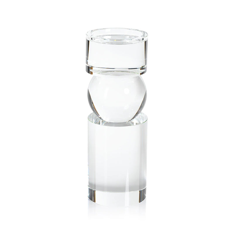 Rialto Clear crystal pillar holder tall