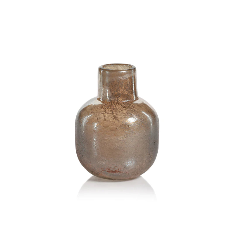 textured copper metallic vase