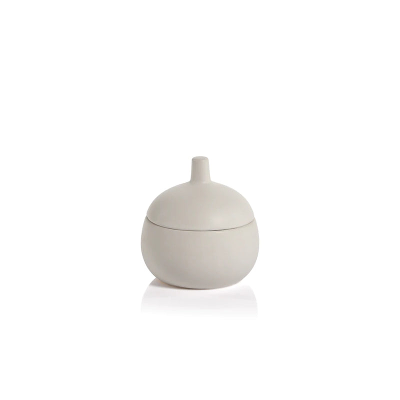 Bodega ceramic canister 4" white