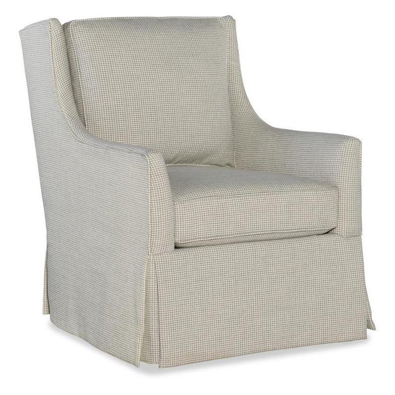 Hand Over Heat Skirted Swivel Chair