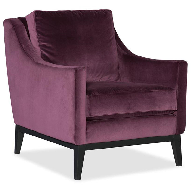 Cheekie Exposed Wood Chair/P Velvet