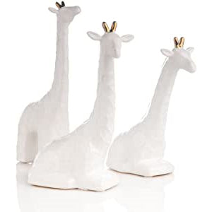 Girafee Set/3 White W/Gold
