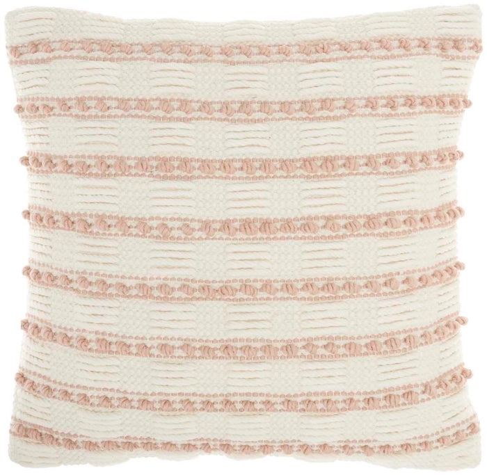 LIFST WOVEN LINES AND DOTS BLUSH 18x18