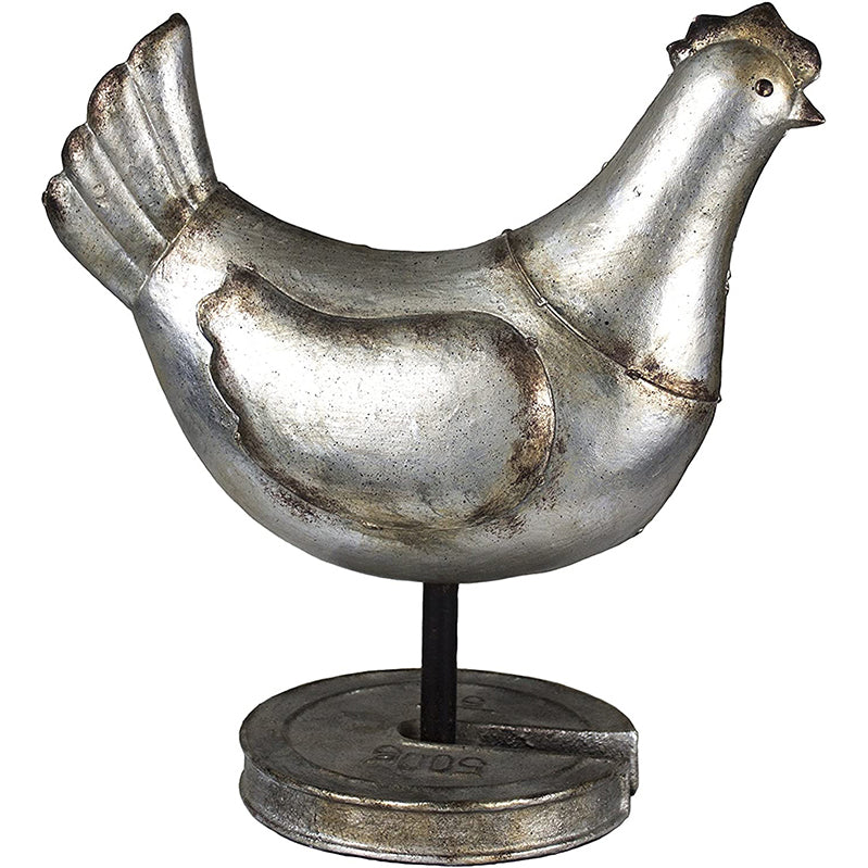 Hen On Stand Silver