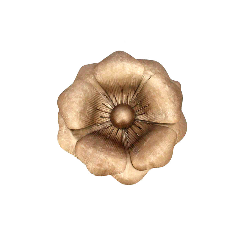 Gold Metal Poppy Wall Flower15.75"