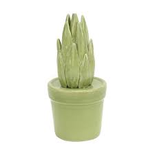 Ceramic Cactus Decor, Green