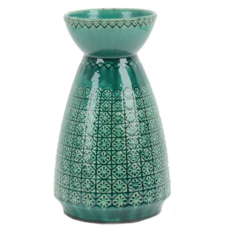 Decorative Ceramic Vase, Amazon Green