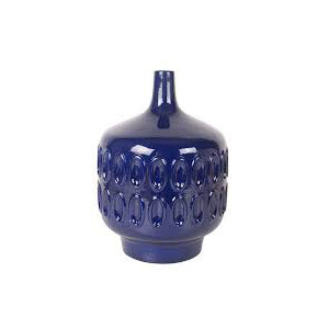 Modern Ceramic Decorative Vase, Navy