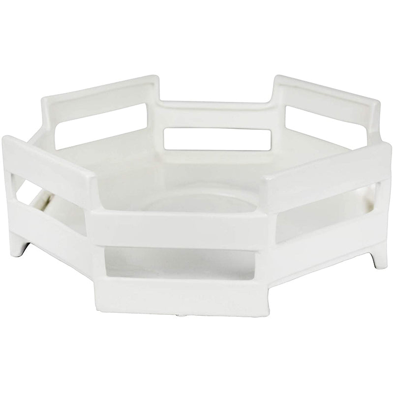 Ceramic Decorative Plate, White