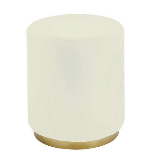 Beige/ Gold Velveteen Stool