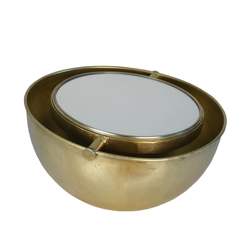 Metal Adjustable Wall Mirror, Gold