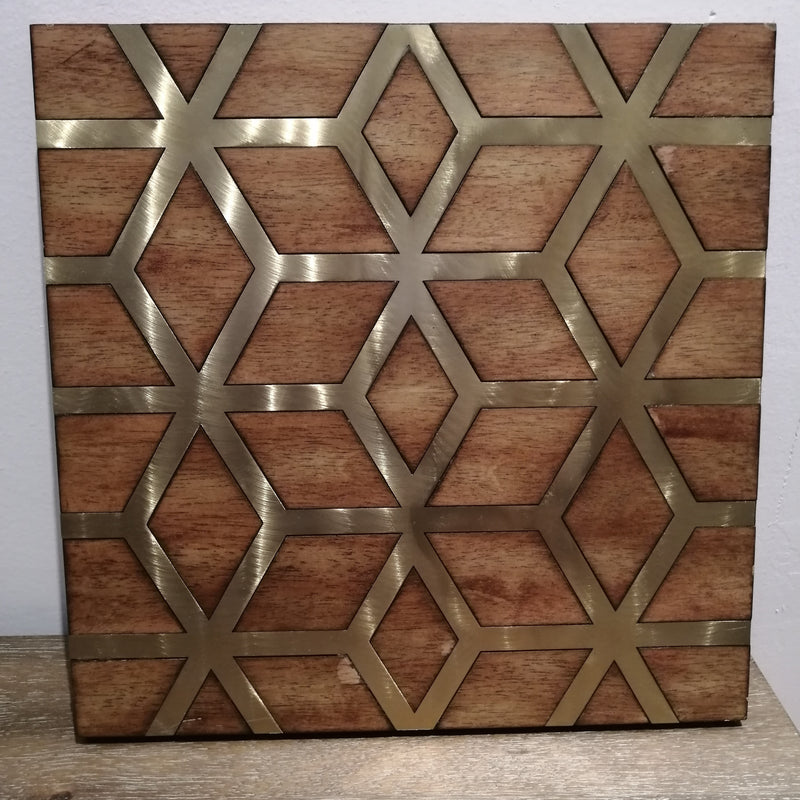 Wood Metal Wall Decor, Brown