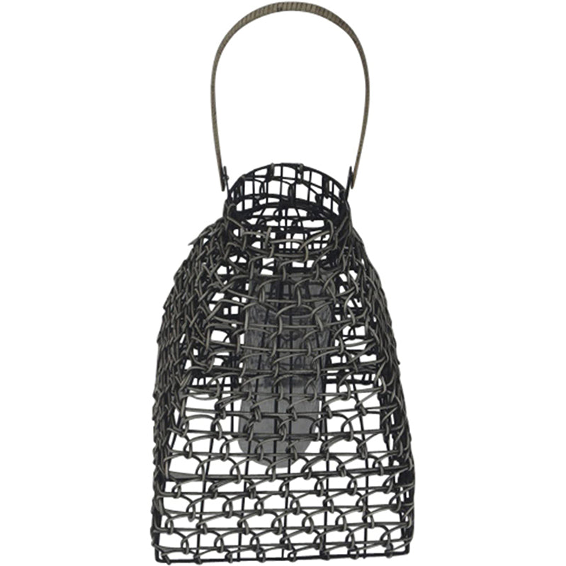 Rattan Woven Cloche, Gray
