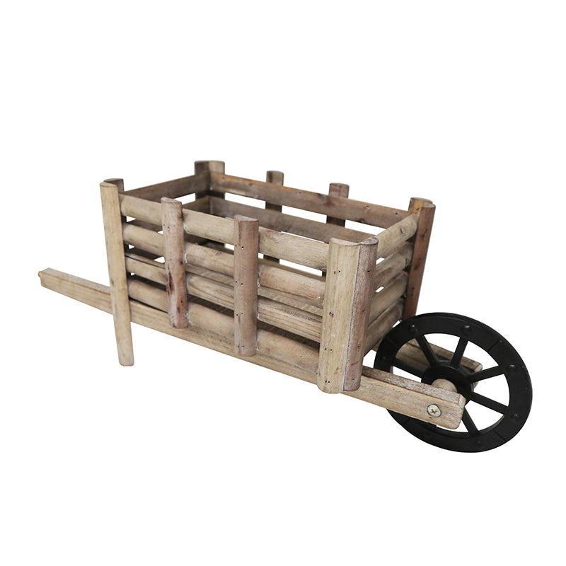 Wooden Decorative Wheel Barrow