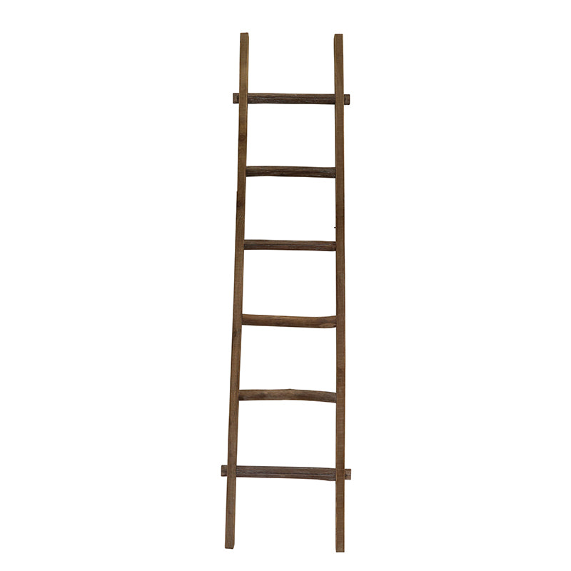 Wooden Decorative 76" Ladder Brown