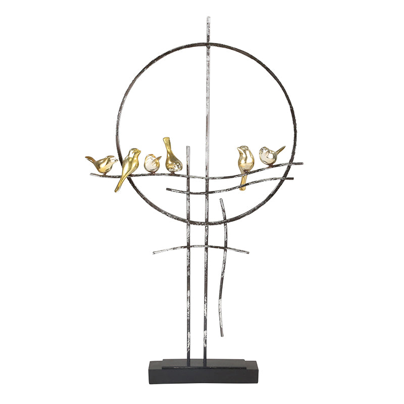 Resin 26 Birds On Metal Stand