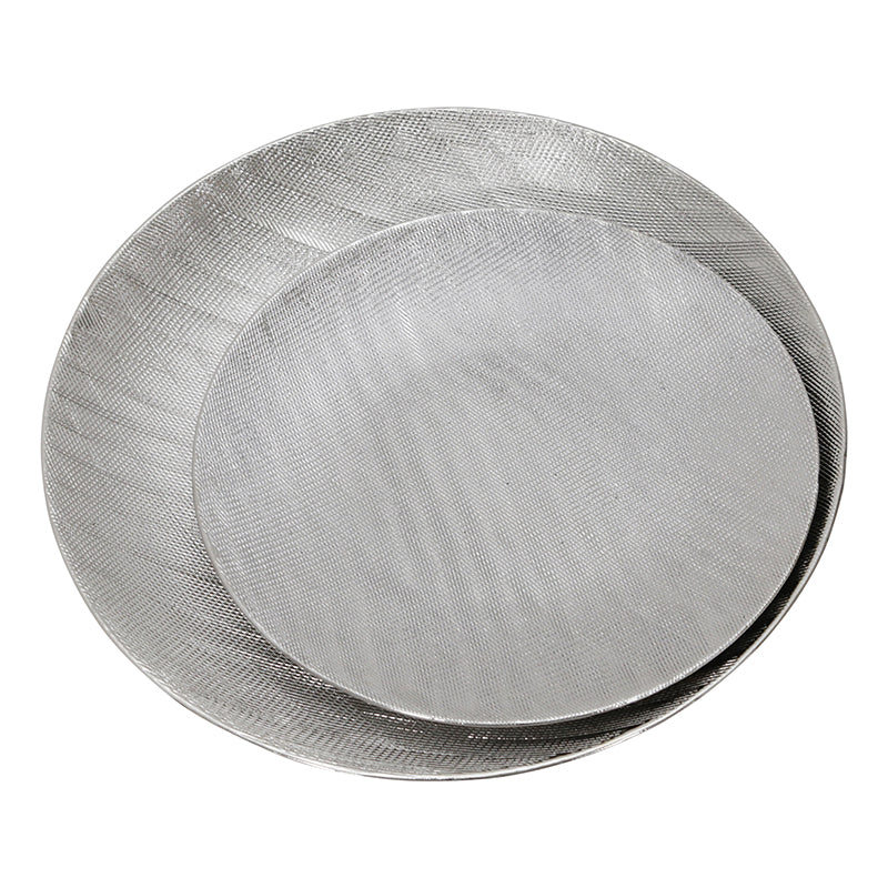 S/2 Ceramic 19/16 Plates Silver