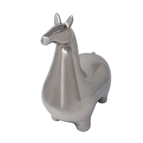Ceramic Horse 14.5"/Silver