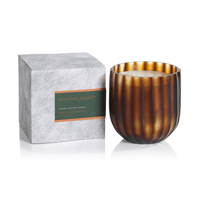 Suede Candle Jar/Bourbon Pepper
