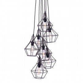Palmerston Ceiling Lamp Distressed Black